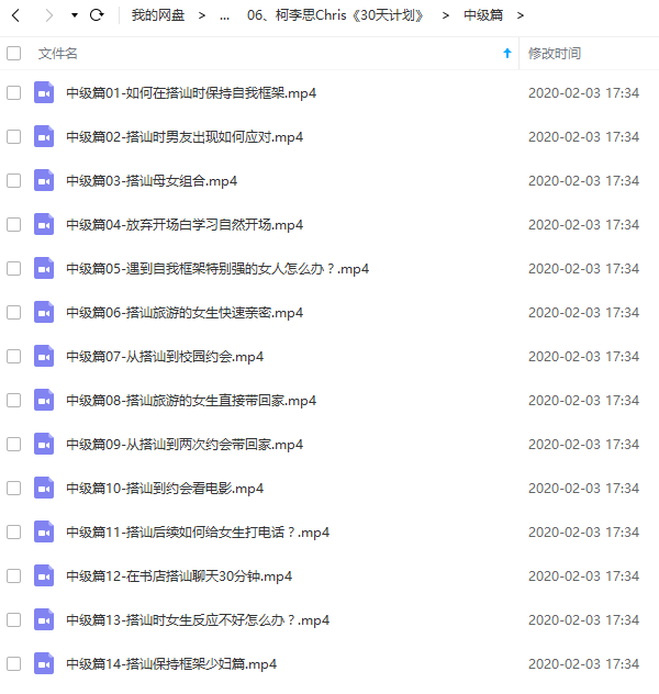 柯李思Chris团队课程合集