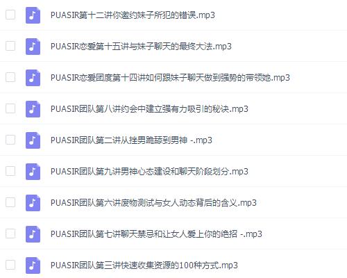 SIR恋爱团队 学习资料视频课程库