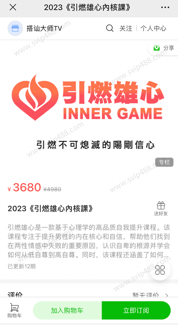 瑞恩Ryan《引燃雄心》基础版视频课程