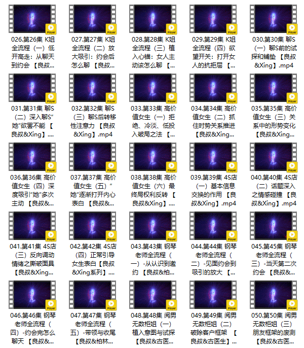 搭讪大师良叔《聊天之道》大师版73集视频课程