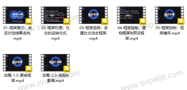 社交光谱《框架大师 社交规则制定者》视频课程